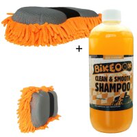1L Clean & Smooth Shampoo + Waschandschuh 2in1 orange