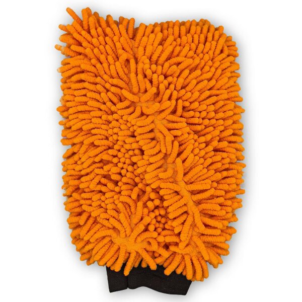 Korallen Chenille Waschhandschuh orange